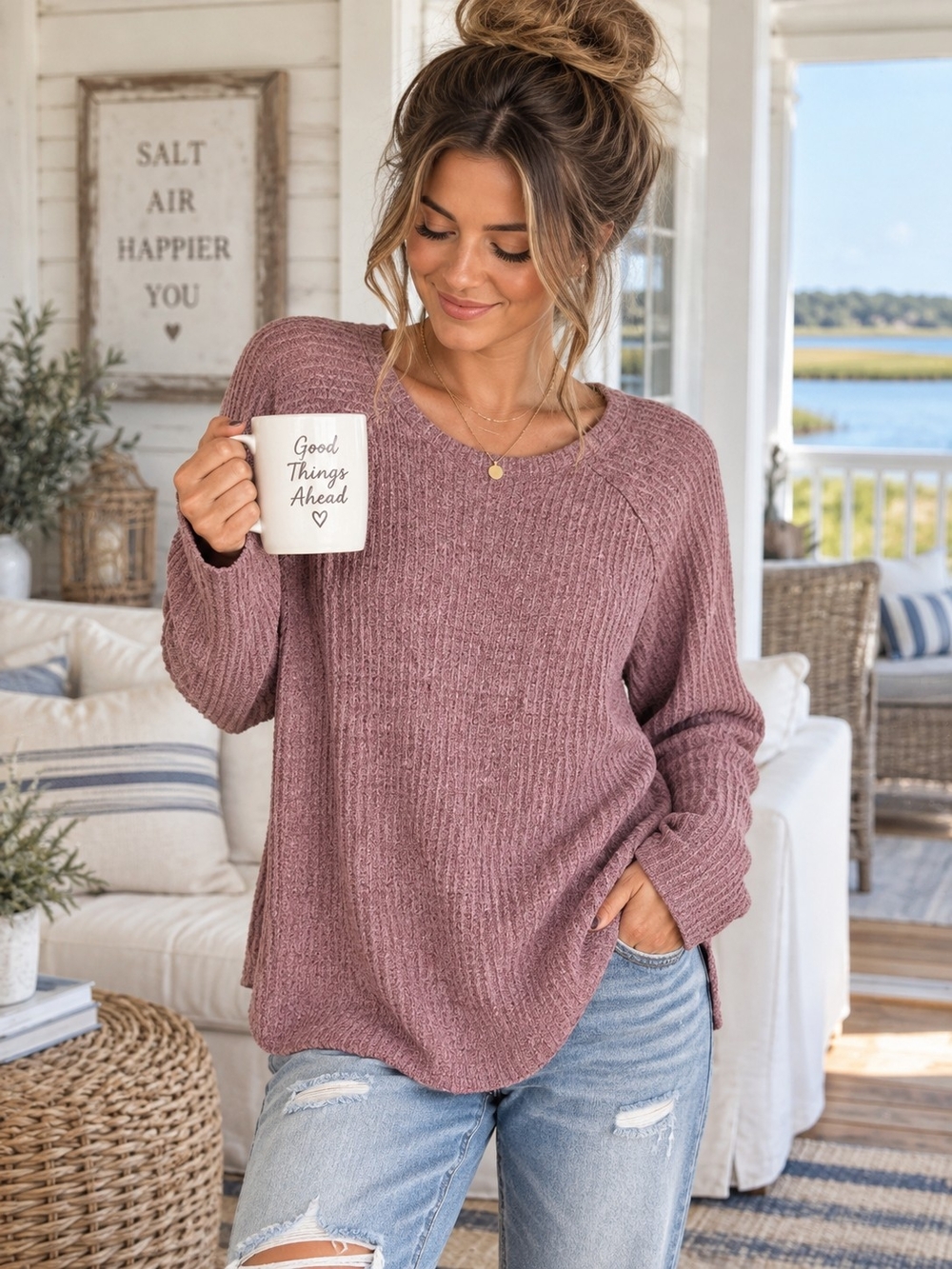 American Eagle Outfitters Men’s Soft & Sexy Plush Sweater - Taupe